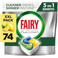 Fairy Platinum All-In-1 Dishwasher Tablets - Lemon - 74 Count Bulk