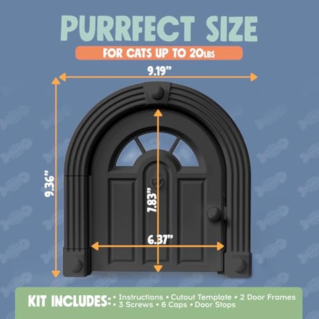 Jolof Store Meow Manor No-Flap Indoor Cat Door for Interior Doors
