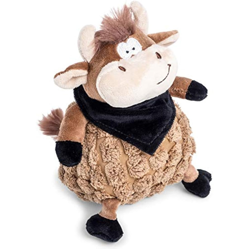 Petface Chunky Cow Plush Dog Toy – Durable Squeaky Interactive Toy