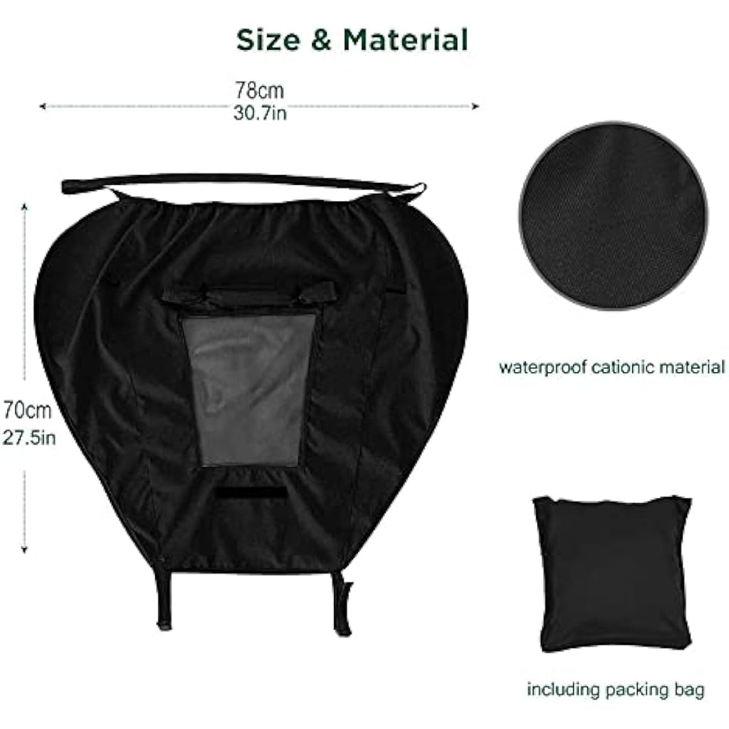 Universal Pram Sunshade – UV 50+ Stroller Cover, Black