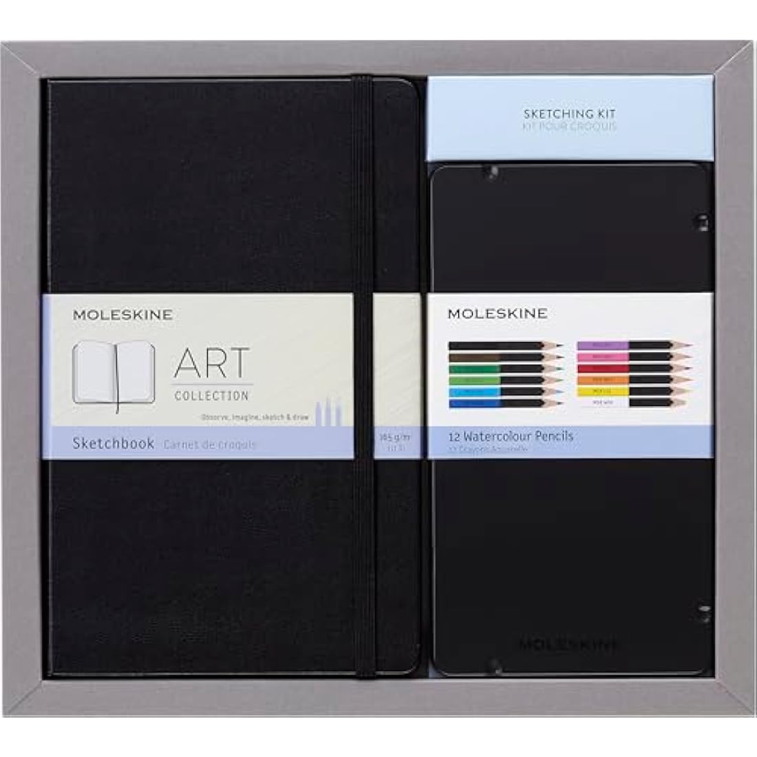 Moleskine Drawing Kit: Large Sketchbook and 12 Watercolor Pencils