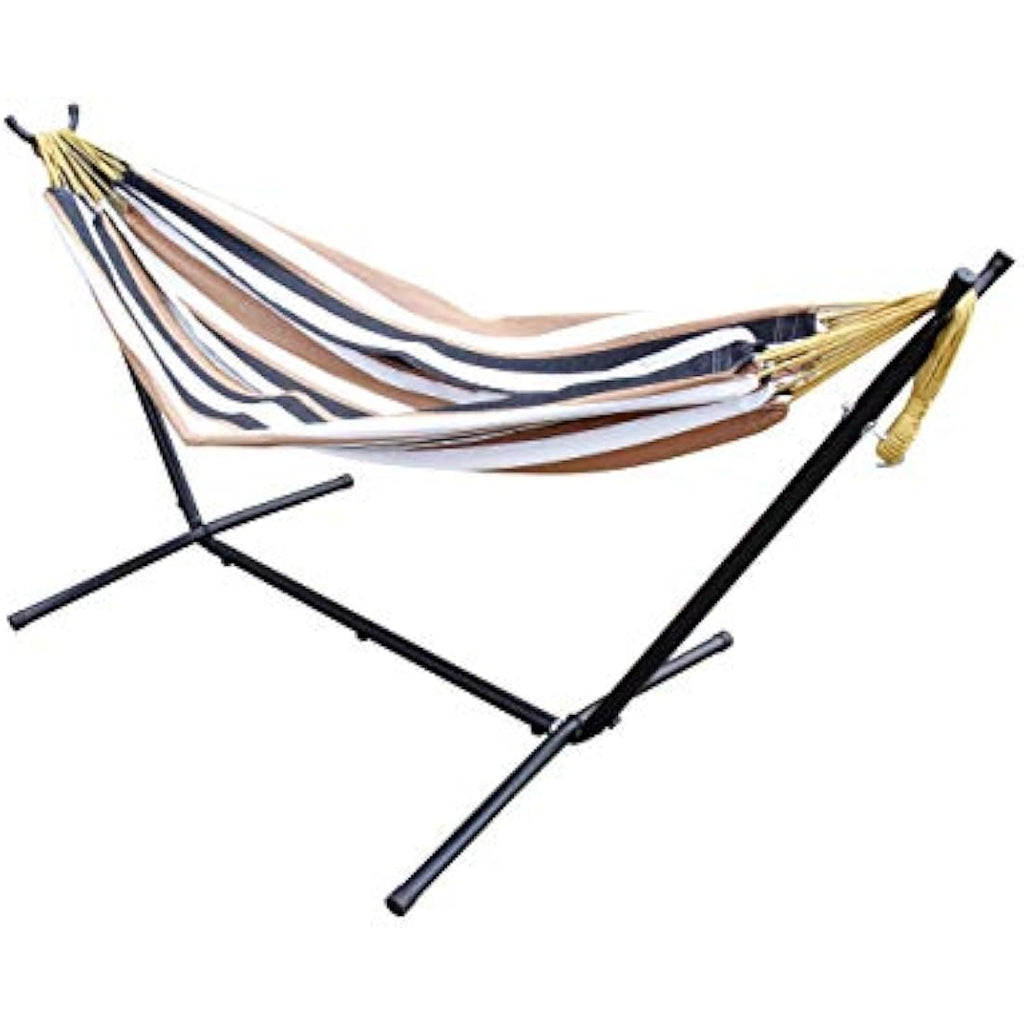 Ross James Double Cotton Hammock with Heavy Duty Metal Stand – Duck Egg