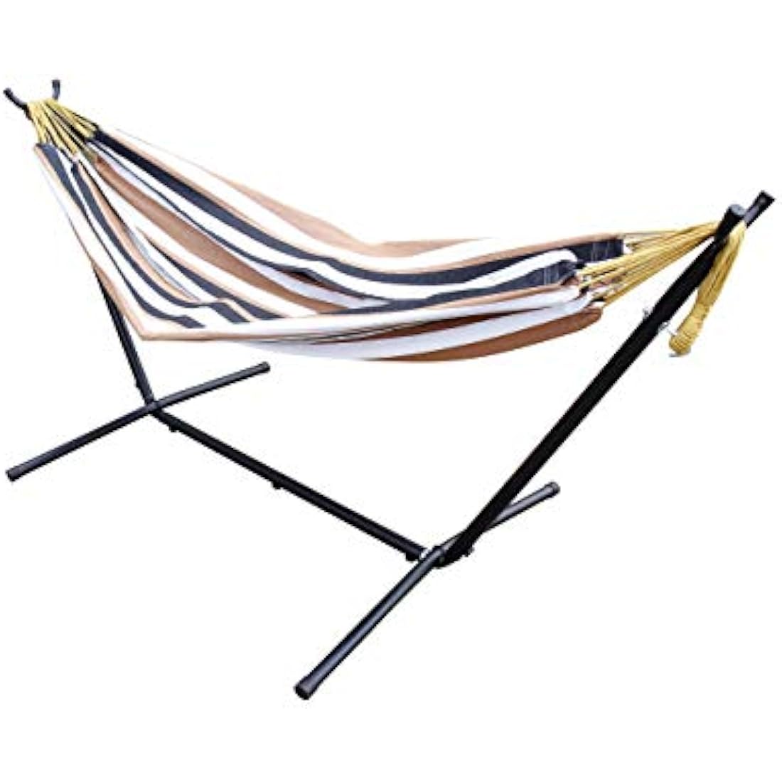 Ross James Double Cotton Hammock with Heavy Duty Metal Stand – Duck Egg