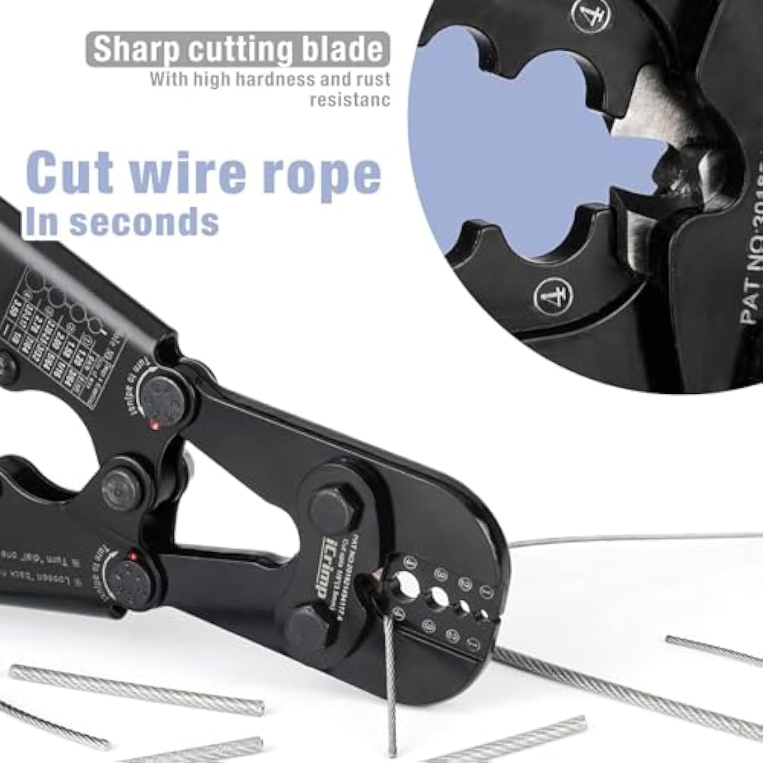 iCrimp Wire Rope Crimping Tool Kit with 375pcs Sleeves & Thimbles
