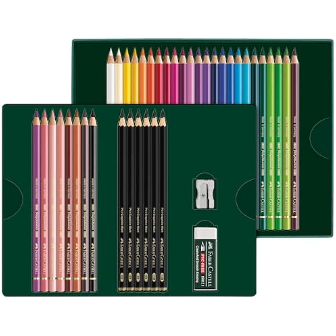 Faber-Castell 40-Piece Drawing Set | Polychromos & Pitt Graphite Matt