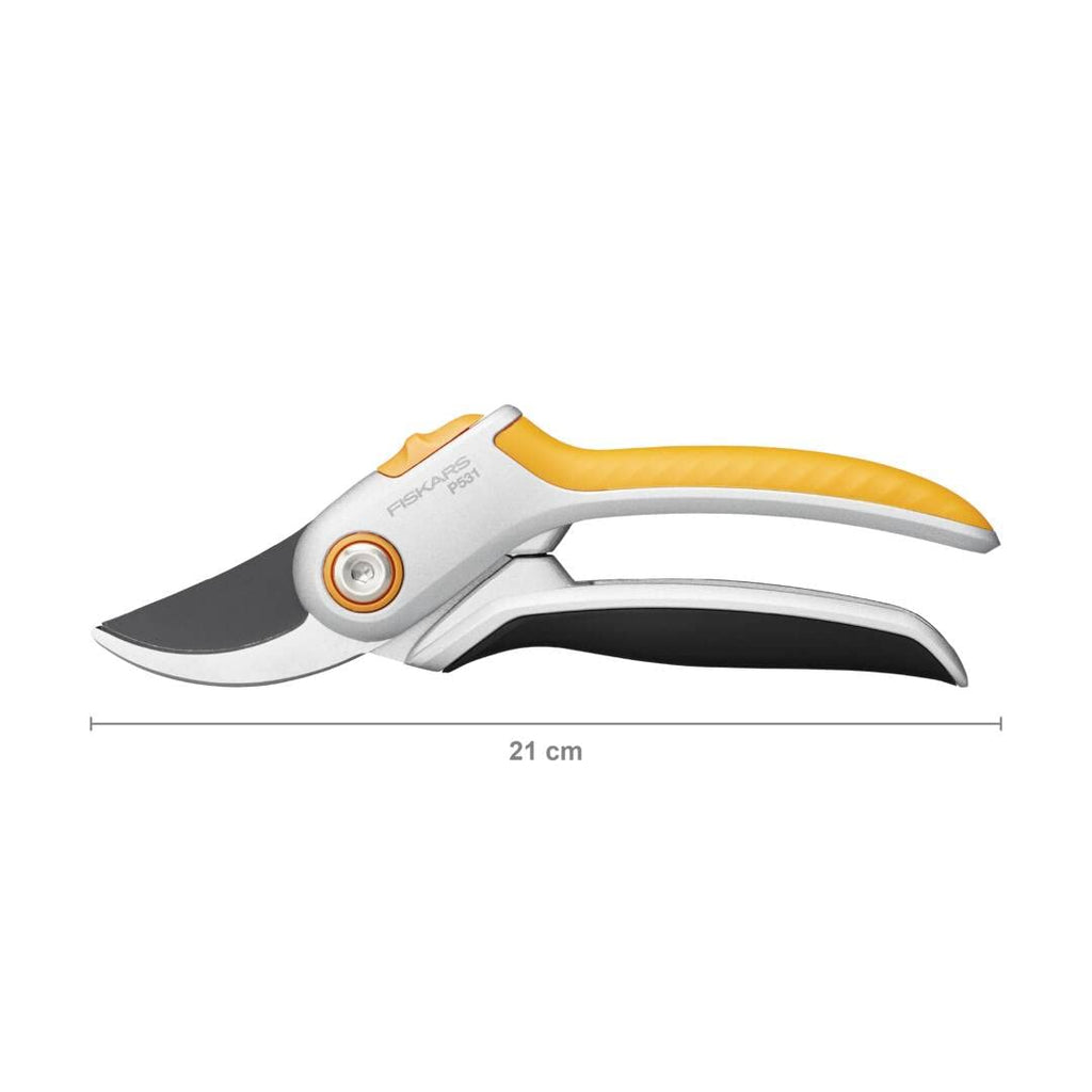 Fiskars Plus Metal Bypass Secateurs – Ergonomic Silver Pruning Shears