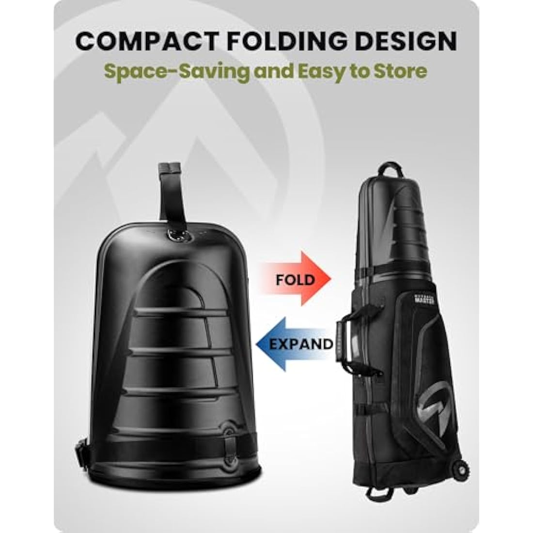 OutdoorMaster Golf Travel Bag – Hard Shell Top Case with Wheels