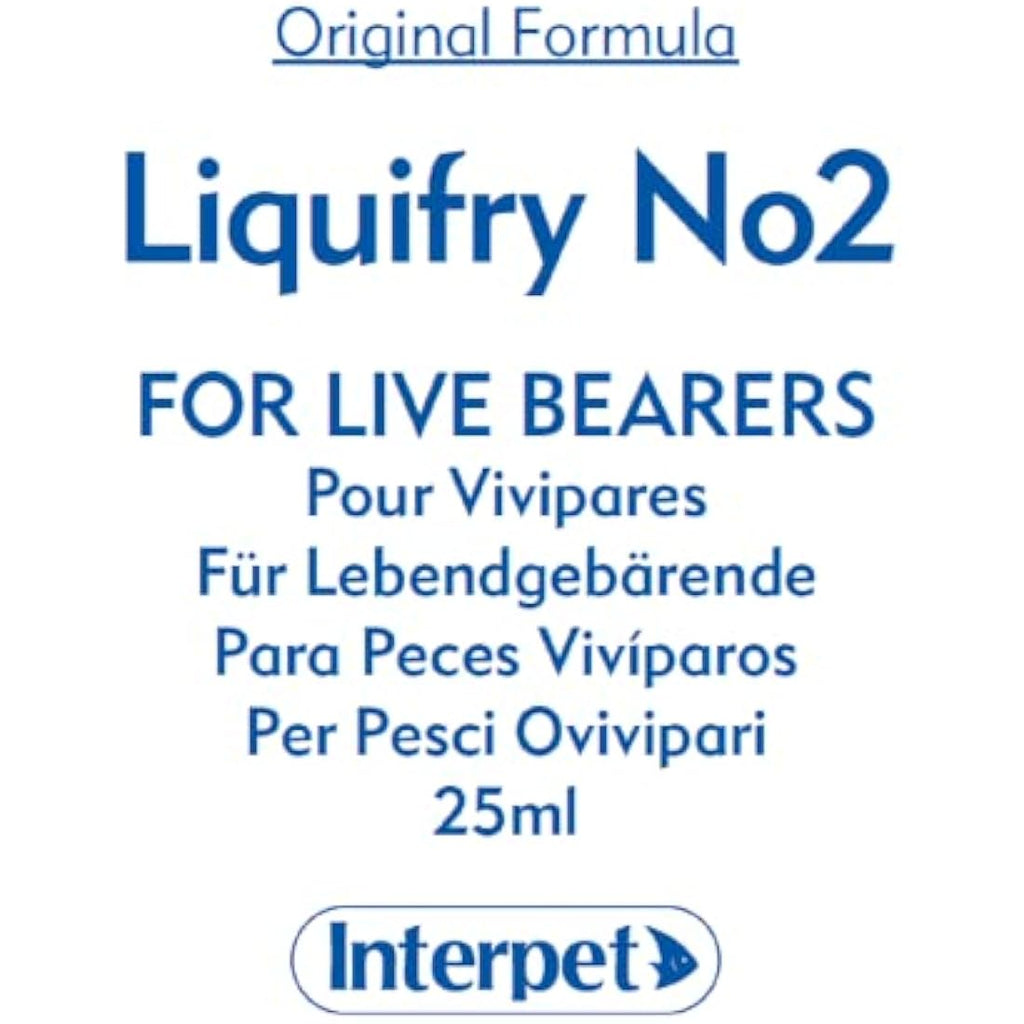 Interpet Liquifry No. 2 | Liquid Food for Live Bearing Fish Fry | 25ml