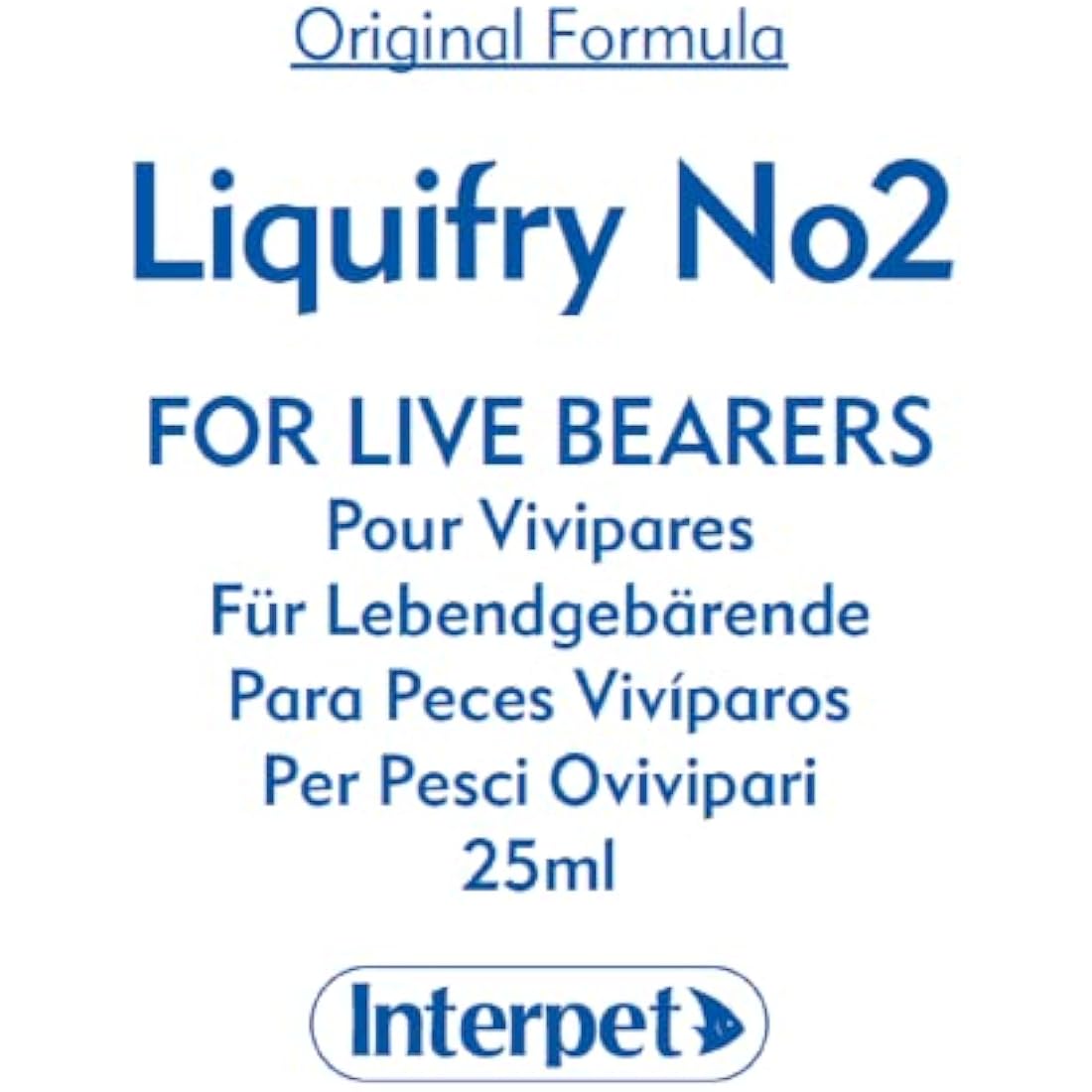 Interpet Liquifry No. 2 | Liquid Food for Live Bearing Fish Fry | 25ml