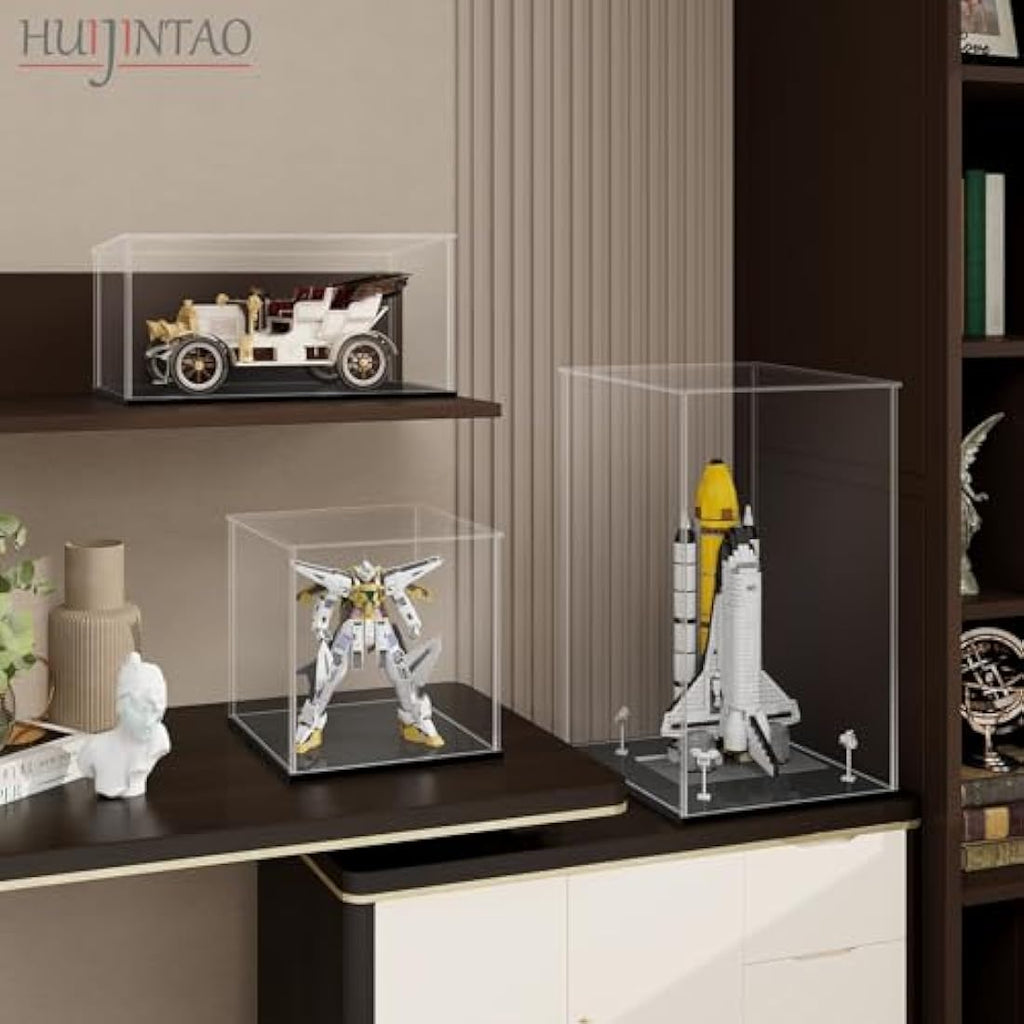 Jolof Store Clear Acrylic Display Case – Dustproof Box for Collectibles