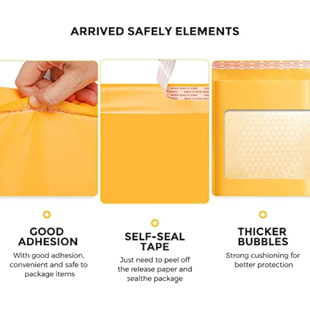 Switory Kraft Bubble Mailers – 25 Pack Eco-Friendly Padded Envelopes, A4