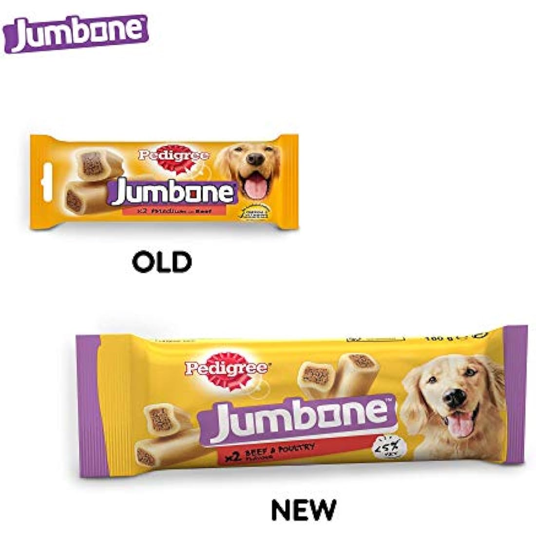 Pedigree Jumbone Medium Dog Treats - Beef & Poultry, 24 Chews 180g