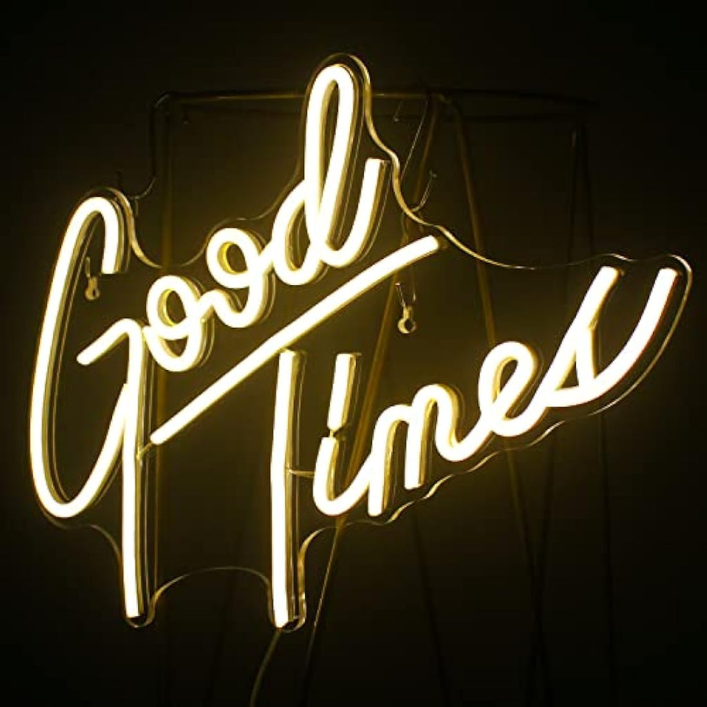 Looklight Good Times Neon Sign – Warm White LED Wall Decor for Weddings