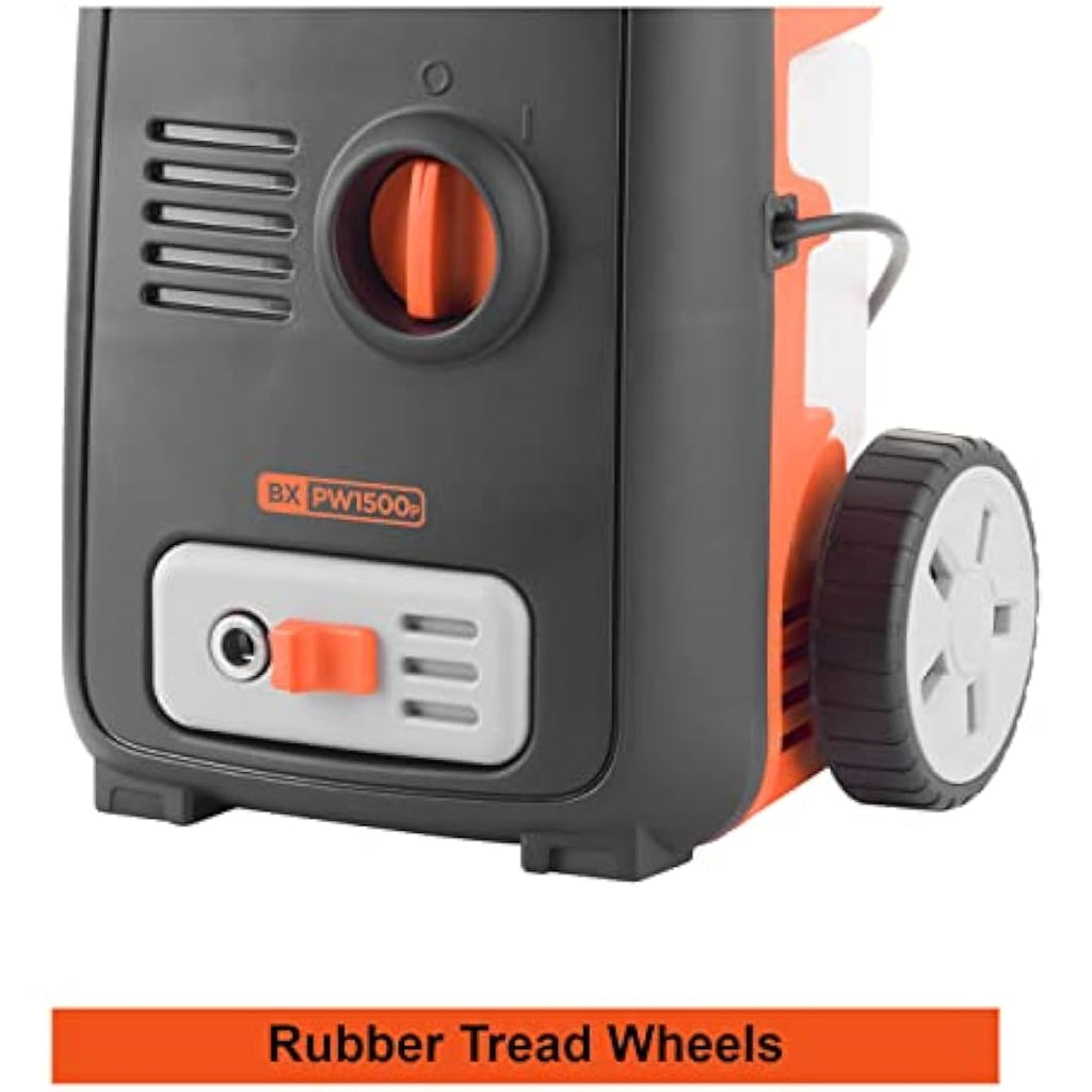 BLACK+DECKER Pressure Washer – 120 Bar 1500W with 6m Hose & Nozzles