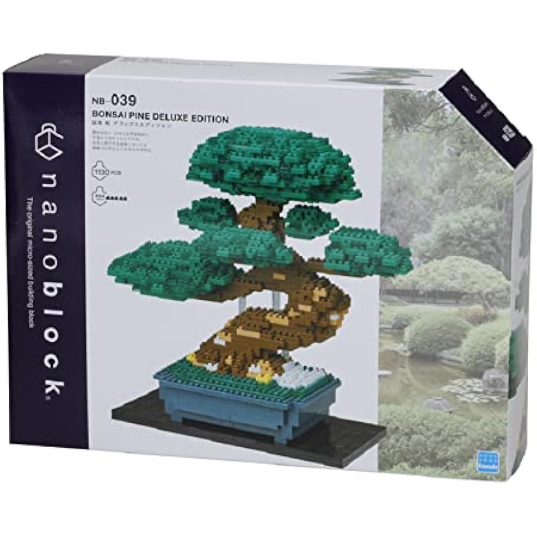 Nanoblock NB039 Bonsai Matsu Tree - 1130 Piece Micro Building Block Set