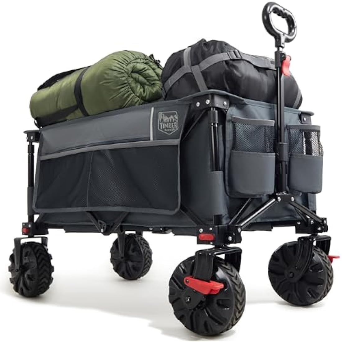 TIMBER RIDGE Heavy Duty Folding Camping Trolley | 200L Beach Wagon