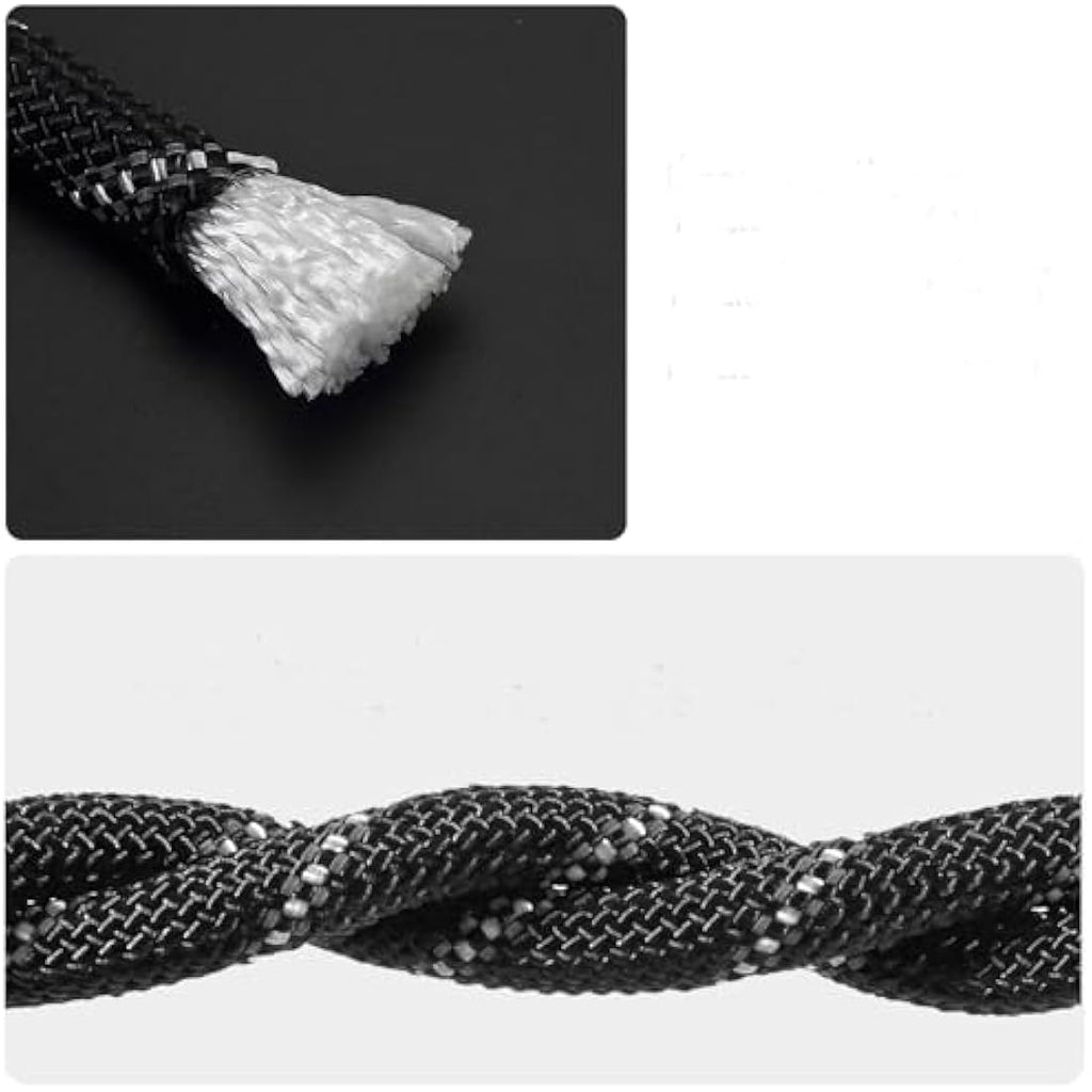 NorthPada 10mm x 30m Reflective Floating Marine Rope | Black Nylon Cord