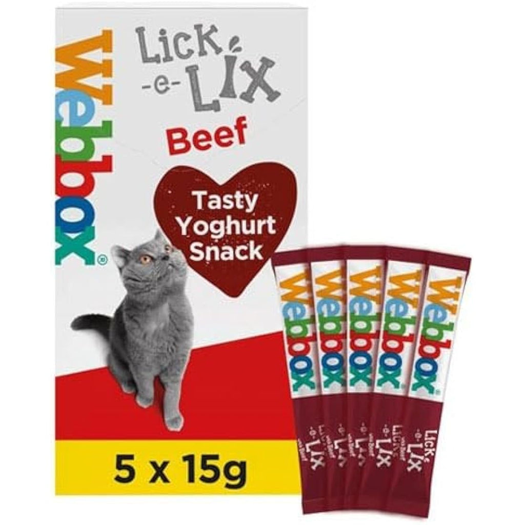 Webbox Lick-e-Lix Cat Treats Variety Pack - 17 Cases of 5x15g Sticks