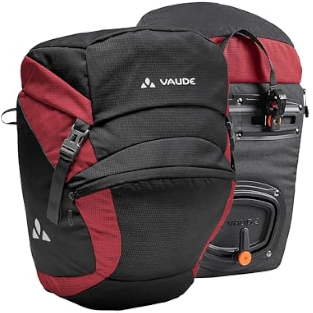 VAUDE Front Bike Bag Set – 16L Waterproof Panniers with QMR 2.0