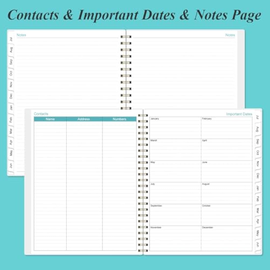 2025 Weekly & Monthly Planner – 8.5" x 11" Blue Flower