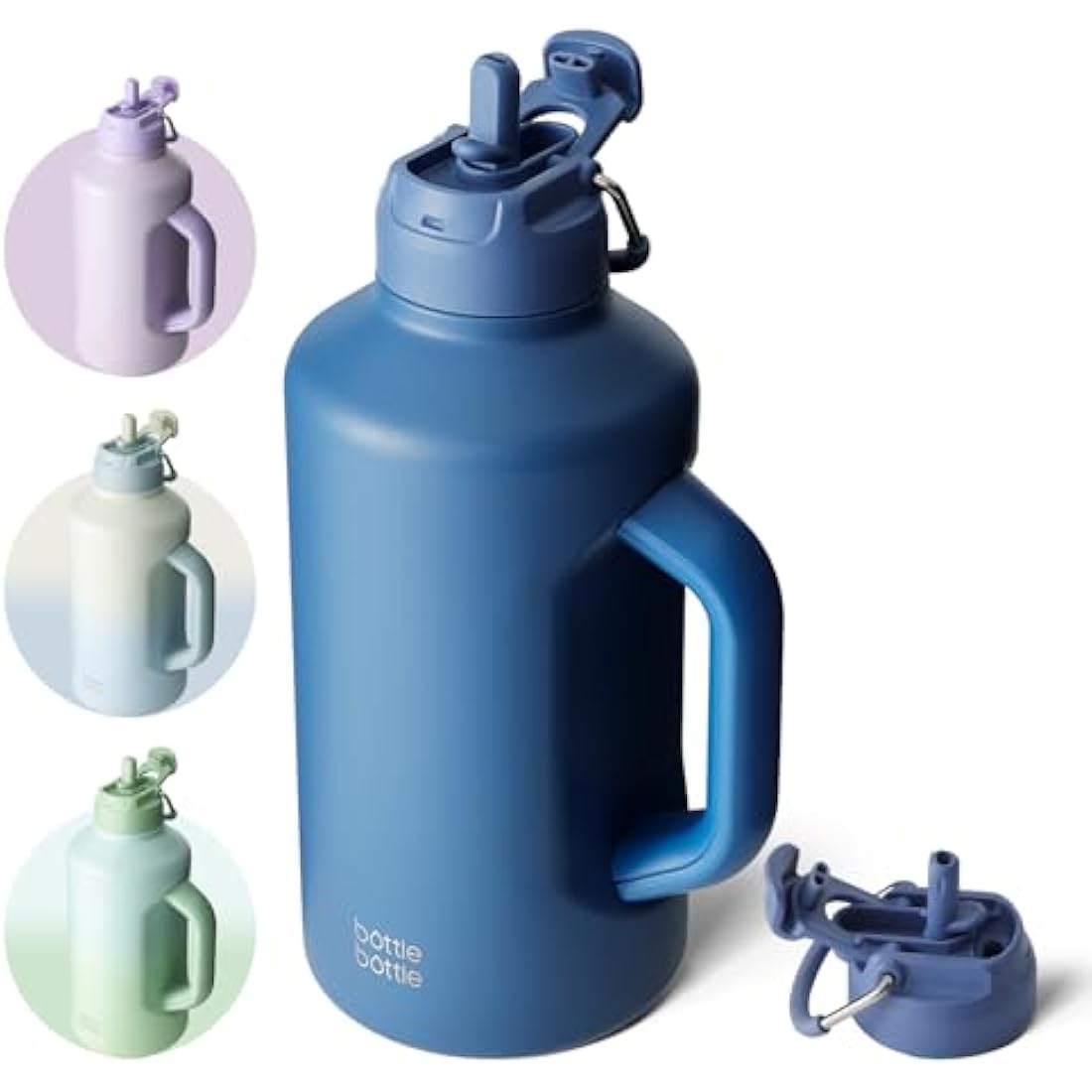 64 oz Insulated Stainless Steel Water Bottle – Blue