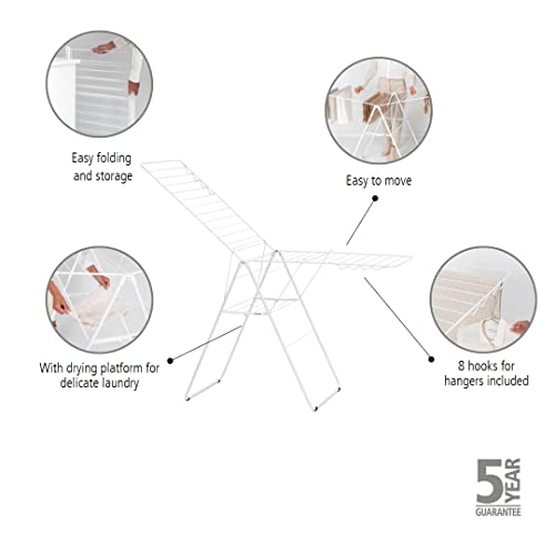 Brabantia HangOn Laundry Drying Rack – 25m Stainless Steel Clothes Horse