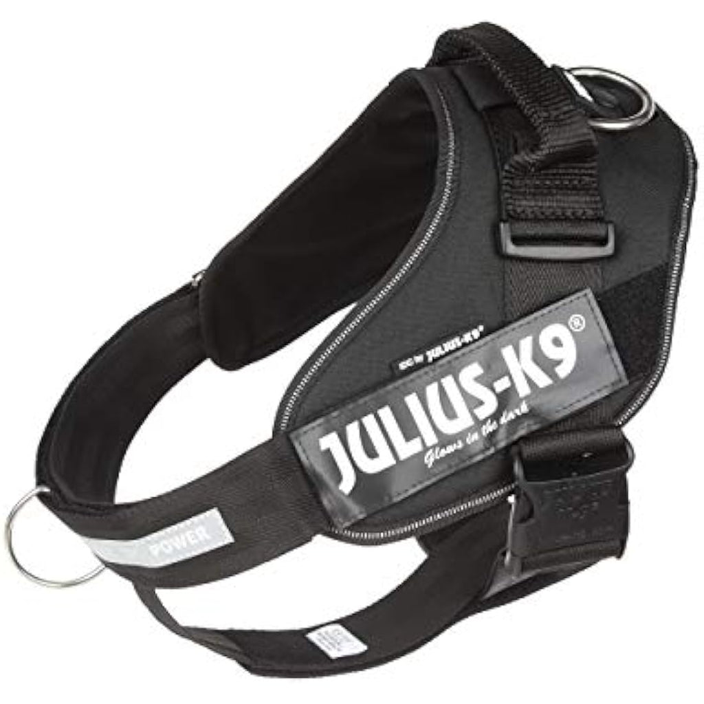 Julius-K9 IDC Powerharness Dog Harness with Front Control Y-Belt - Black