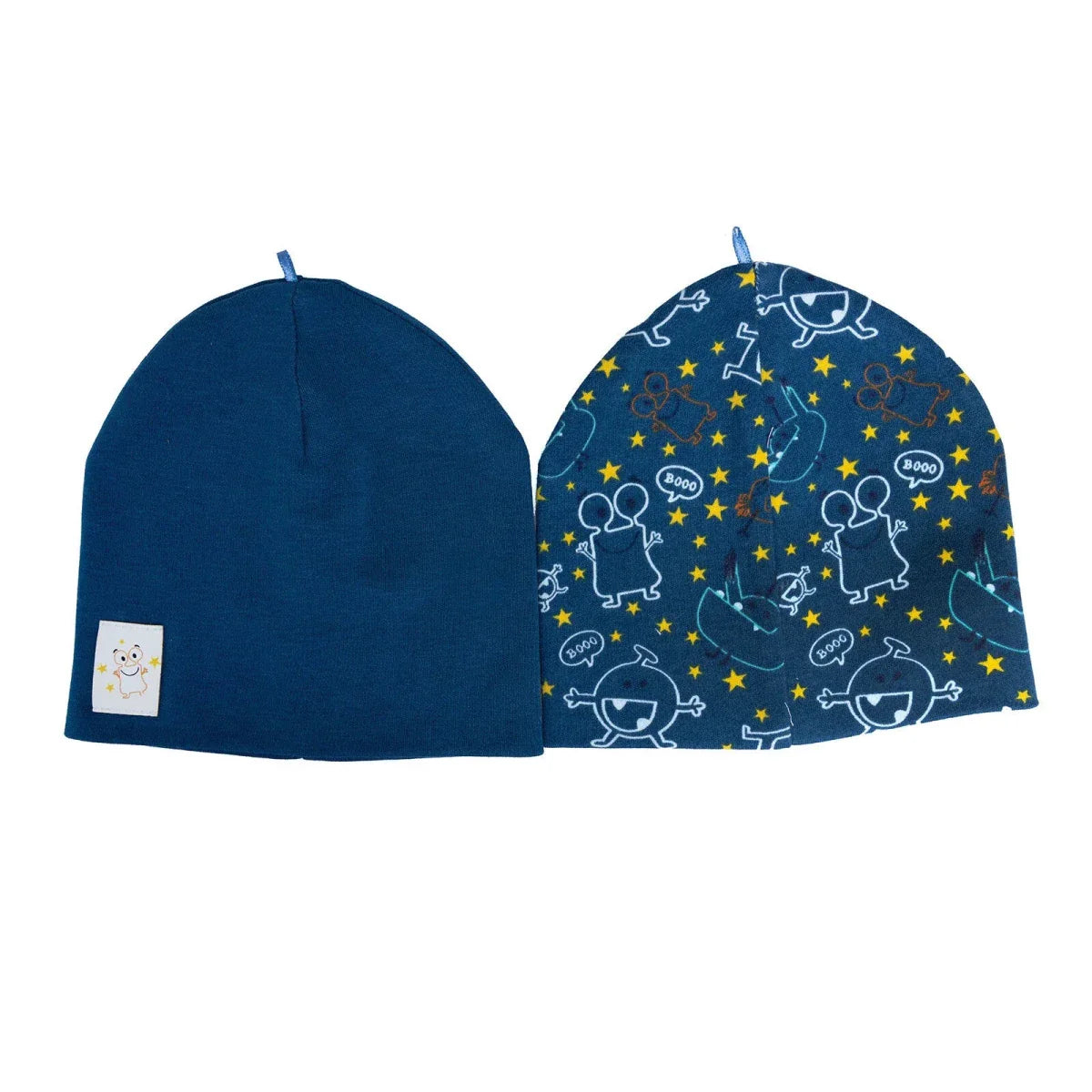 HelloBaby Boys 2-Pack Hat Monster - Navy Blue
