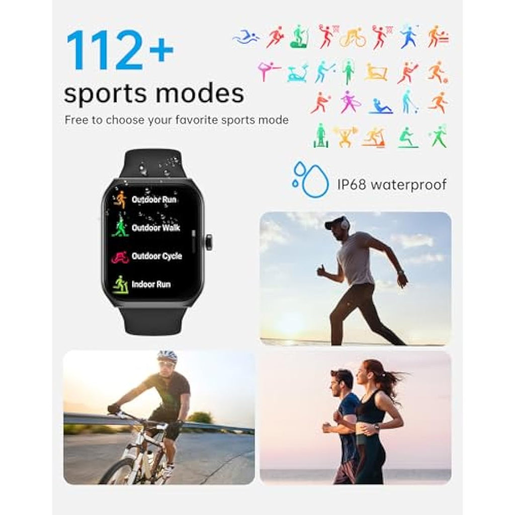 TUYOMA Smart Watch - 1.91" Fitness Tracker with Bluetooth Calling & IP68