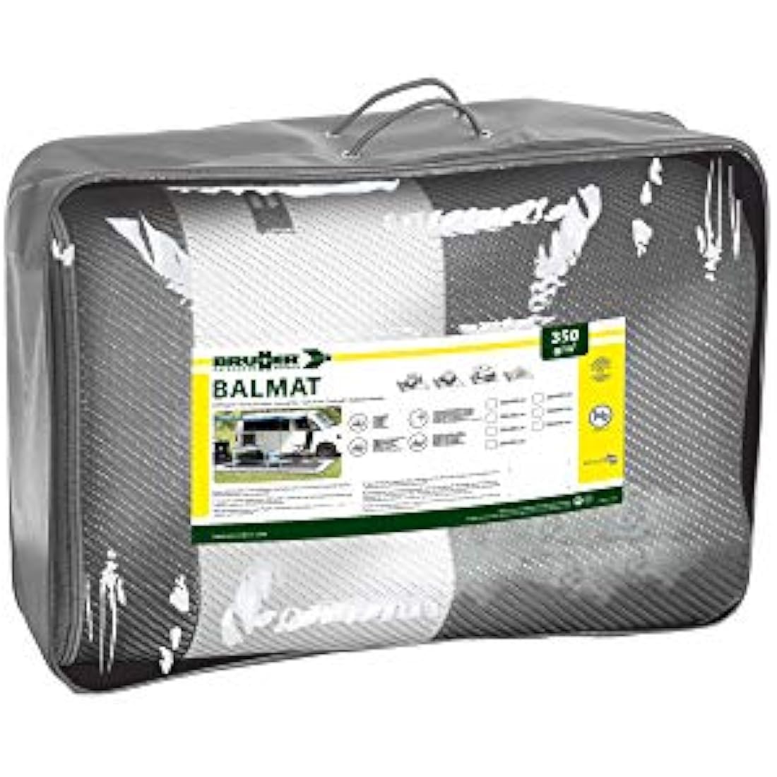 Brunner Balmat Premium Tent Carpet – Grey/White Outdoor Mat – 7m x 2.5m