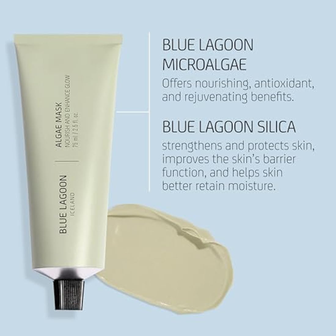 Blue Lagoon Algae Face Mask – Nourishing Collagen Boost & Glow (75ml)