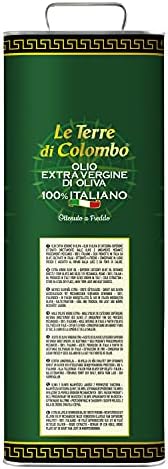 Le Terre di Colombo Extra Virgin Olive Oil – 100% Italian, 5L Tin