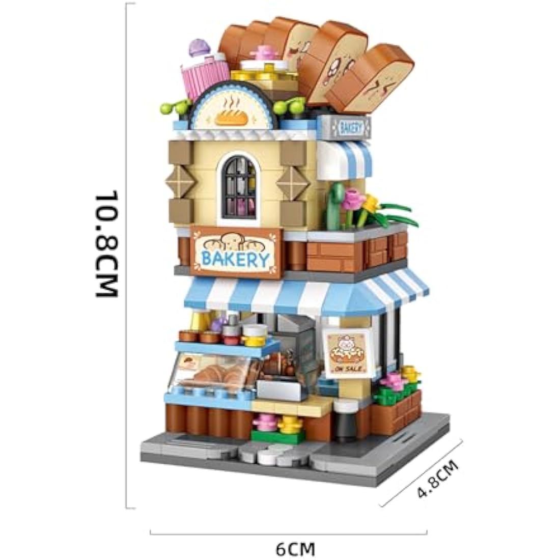 MEIEST Mini City Bakery Building Blocks - DIY Architecture Model Set