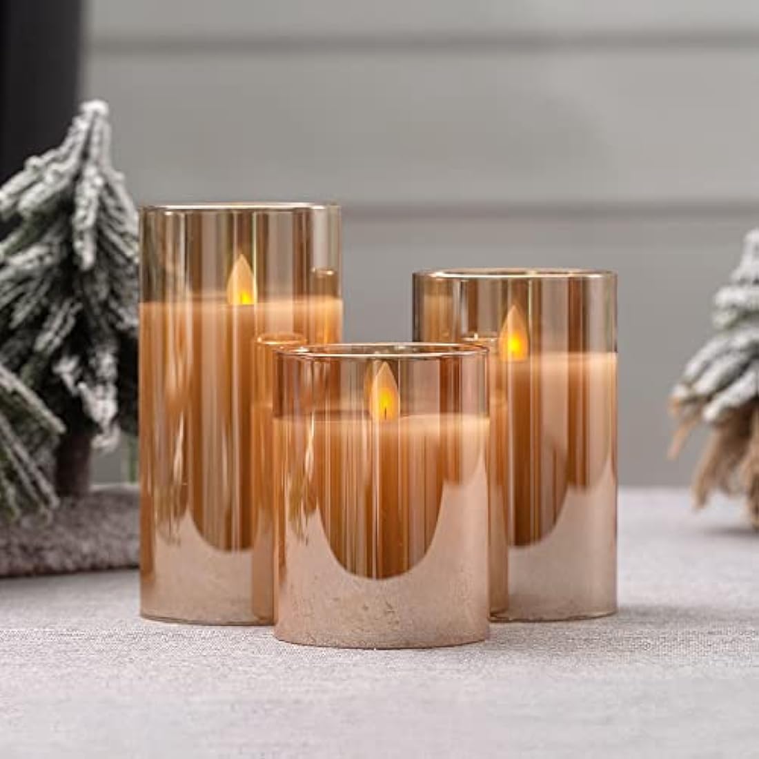 Jolof Store LED Flameless Candles | 3-Pack Real Wax Pillar with Remote