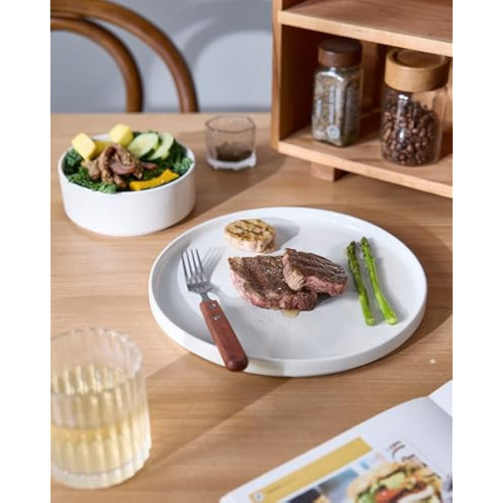 Richmount Nebula 12-Piece Speckled Stoneware Dinnerware Set - White