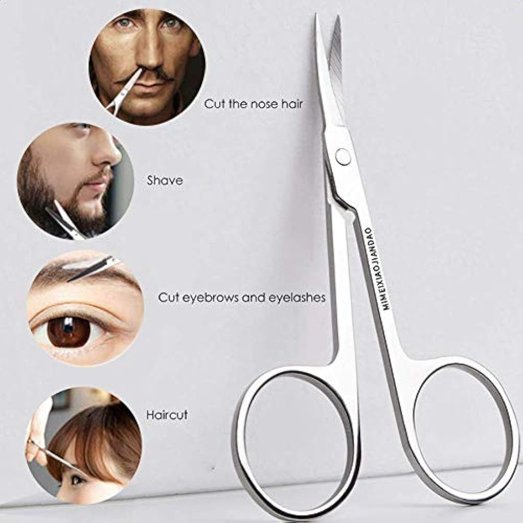 Eyebrow Scissors and Brush Set – Stainless Steel Trimming Kit