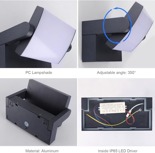 Klighten 24W LED Wall Light | Waterproof IP65 Aluminum Outdoor Sconce