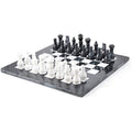 15" Himalayan Marble Chess Set – Handmade Black & White