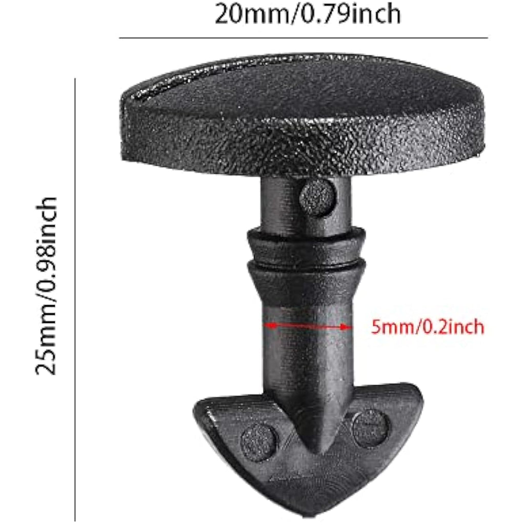 Jolof Store Rear Bumper Tow Eye Cover Clips – 6 Pair Car Retainer Clips