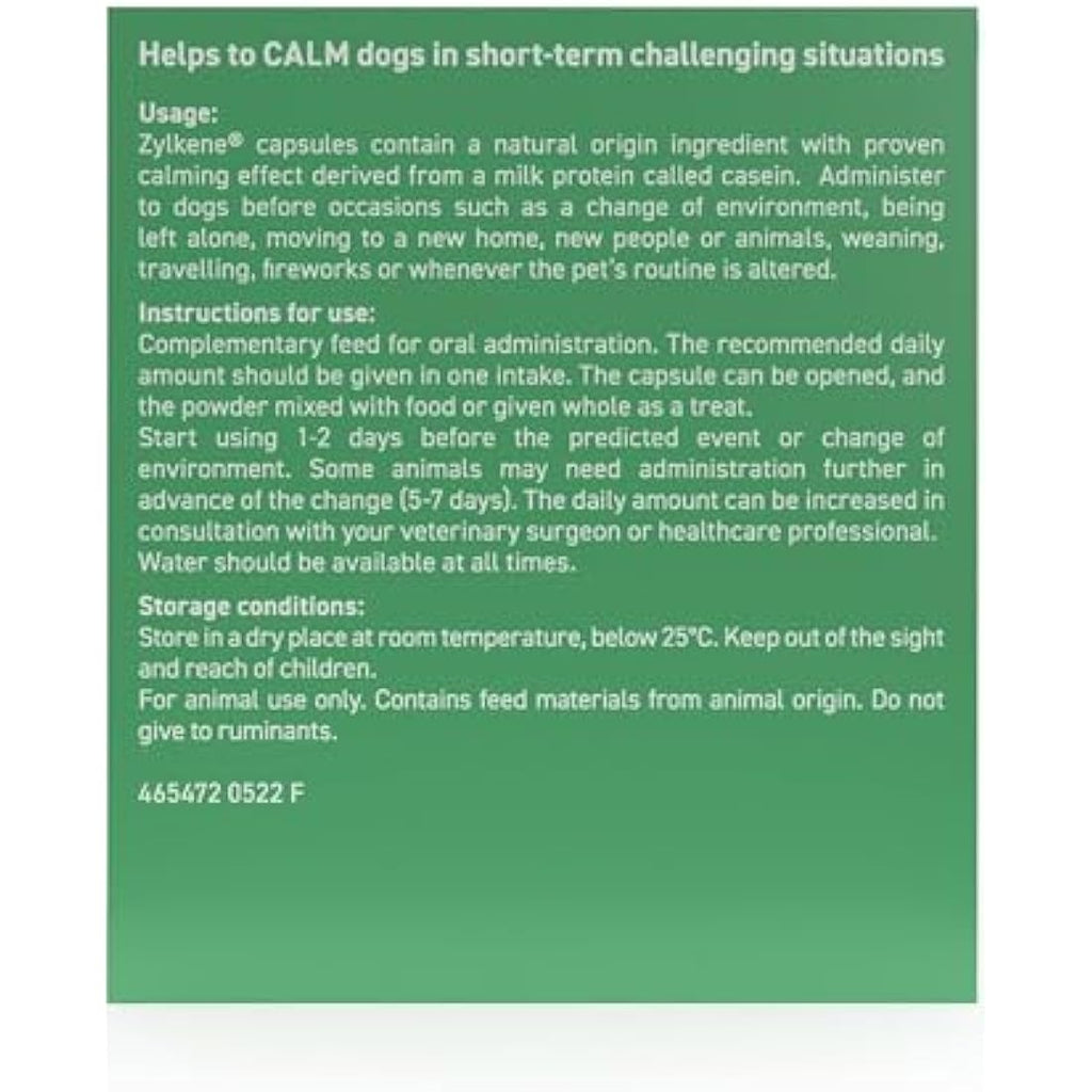 Zylkene Calming Supplement for Medium Dogs 225mg - 20 Capsules