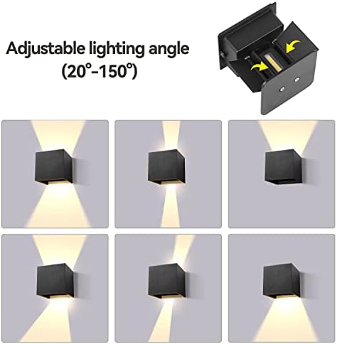 CANMEIJIA LED Outdoor Wall Lights | 12W IP65 Waterproof Aluminum – 4 Pack