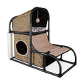 Goetland Modern Cat Condo – Medium Cat Tree with Scratching Post & Bed