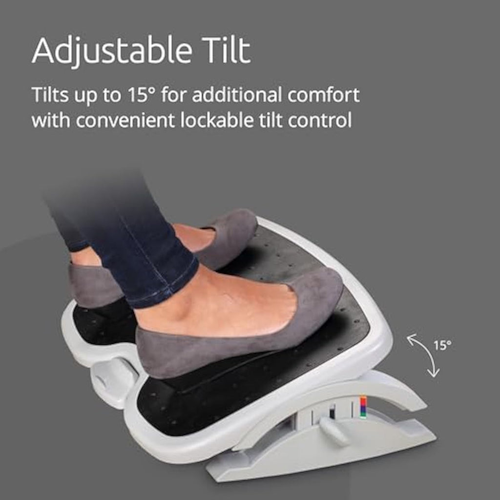 Kensington SoleMate Plus Ergonomic Foot Rest – Adjustable Grey (56146)