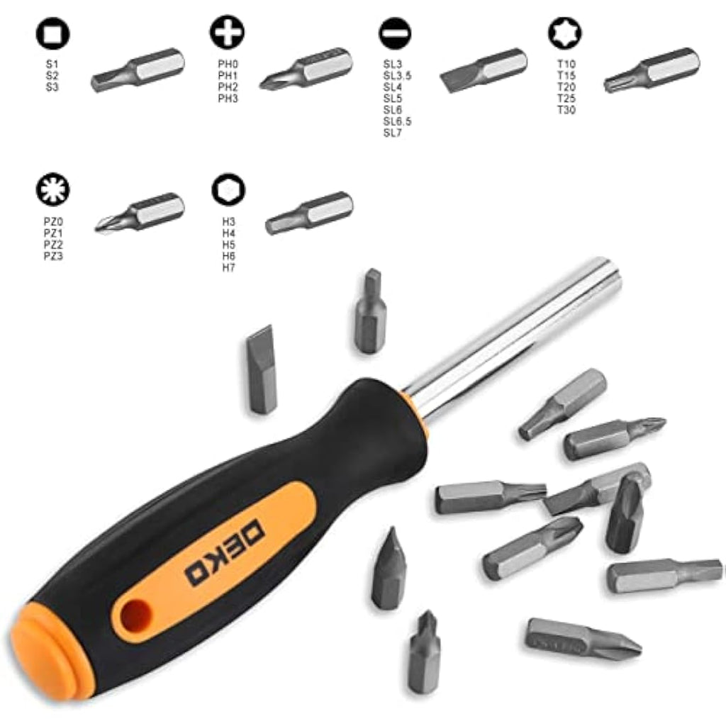 DEKO 196 Piece General Household Hand Tool Kit with Storage Case