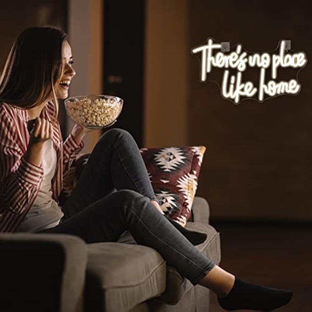 Looklight There's No Place Like Home Neon Sign | Warm White LED Wall Decor