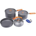 Fire-Maple Feast 4 Camping Cookware Set | 12pc Anodized Aluminum Kit