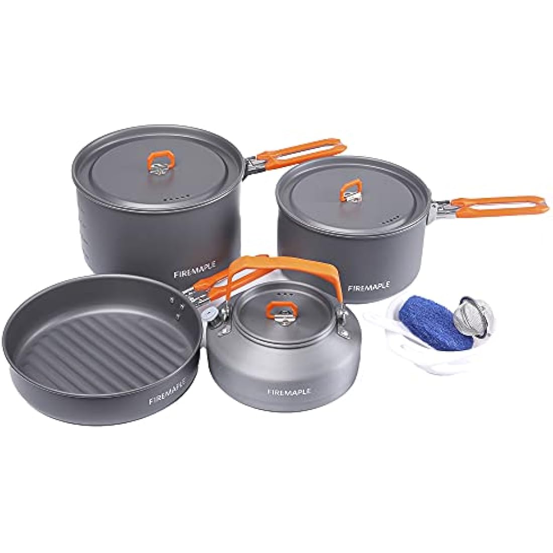 Fire-Maple Feast 4 Camping Cookware Set | 12pc Anodized Aluminum Kit