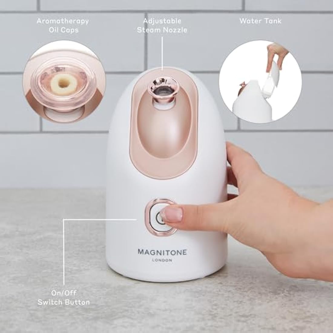 MAGNITONE SteamAhead2 Nano Facial Steamer | Deep Pore Cleansing Spa