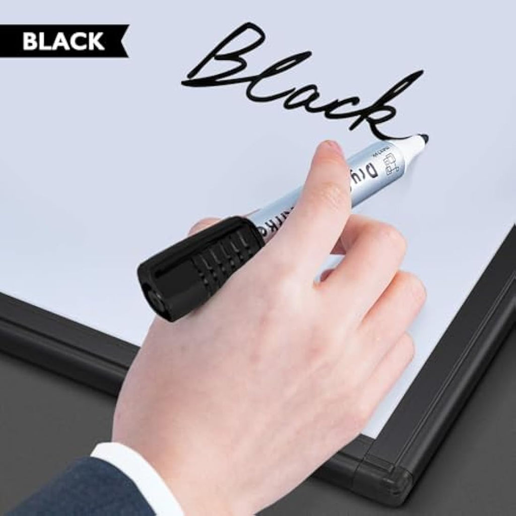 Maxtek Dry Erase Whiteboard Markers | 3 Assorted Colors Bullet Tip Pens