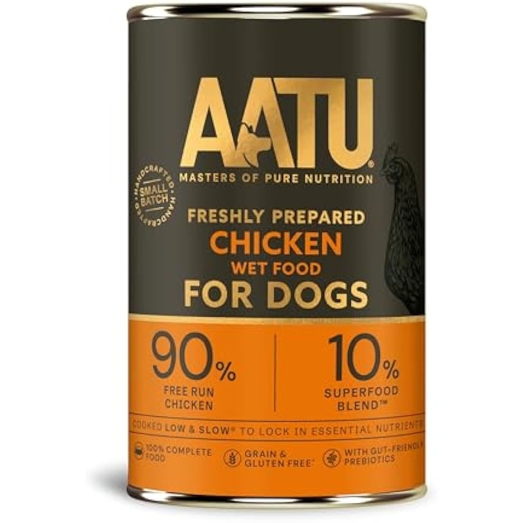 AATU Grain Free Wet Dog Food Variety Pack – 6x400g Tins